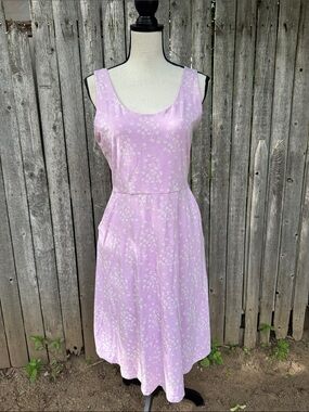 NWT Pact Wild English Lavender Jolene Tie-Back Dress L